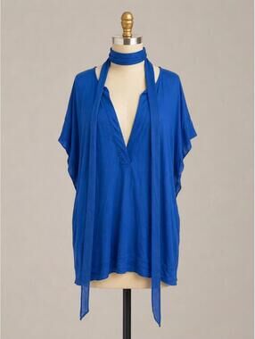 Diane von Furstenberg Silk Cobalt Tunic Dress